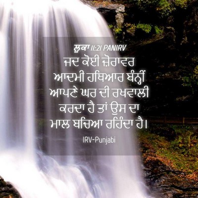 Picture 04 - ਲੂਕਾ 11:21 PANIRV - ਜਦ ਕੋਈ ਜ਼ੋਰਾਵਰ - Bible Verse Picture