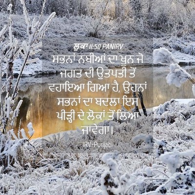 Picture 04 - ਲੂਕਾ 11:50 PANIRV - ਸਭਨਾਂ ਨਬੀਆਂ ਦਾ ਖੂਨ - Bible Verse Picture