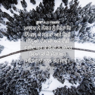 Picture 04 - ਲੂਕਾ 14:23 PANIRV - ਮਾਲਕ ਨੇ ਨੌਕਰ ਨੂੰ - Bible Verse Picture