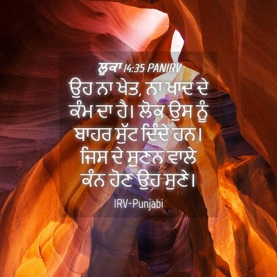 Picture 04 - ਲੂਕਾ 14:35 PANIRV - ਉਹ ਨਾ ਖੇਤ, ਨਾ ਖਾਦ ਦੇ - Bible Verse Picture