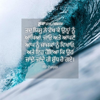 Picture 04 - ਲੂਕਾ 17:14 PANIRV - ਤਦ ਯਿਸੂ ਨੇ ਵੇਖ ਕੇ - Bible Verse Picture