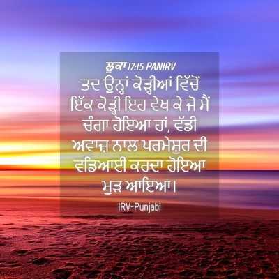 Picture 04 - ਲੂਕਾ 17:15 PANIRV - ਤਦ ਉਨ੍ਹਾਂ - Bible Verse Picture