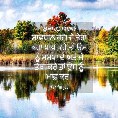 Picture 04 - ਲੂਕਾ 17:3 PANIRV - ਸਾਵਧਾਨ ਰਹੋ! ਜੇ ਤੇਰਾ - Bible Verse Picture