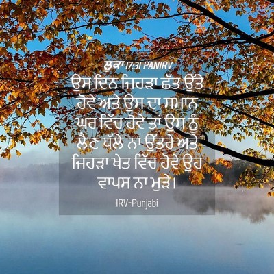 Picture 04 - ਲੂਕਾ 17:31 PANIRV - ਉਸ ਦਿਨ ਜਿਹੜਾ ਛੱਤ - Bible Verse Picture