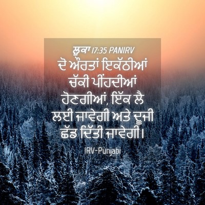 Picture 04 - ਲੂਕਾ 17:35 PANIRV - ਦੋ ਔਰਤਾਂ ਇਕੱਠੀਆਂ - Bible Verse Picture