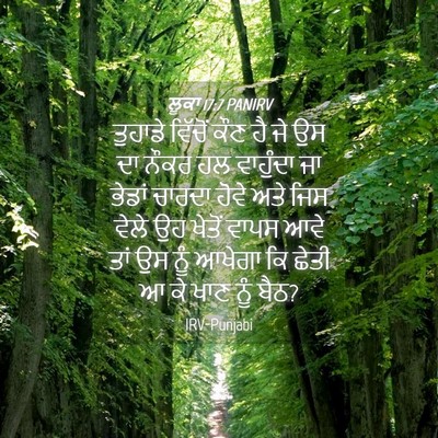 Picture 04 - ਲੂਕਾ 17:7 PANIRV - ਤੁਹਾਡੇ ਵਿੱਚੋਂ ਕੌਣ - Bible Verse Picture