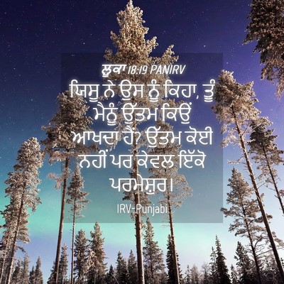 Picture 04 - ਲੂਕਾ 18:19 PANIRV - ਯਿਸੂ ਨੇ ਉਸ ਨੂੰ - Bible Verse Picture