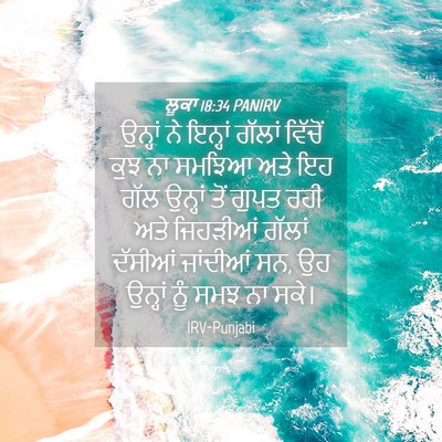 Picture 04 - ਲੂਕਾ 18:34 PANIRV - ਉਨ੍ਹਾਂ ਨੇ ਇਨ੍ਹਾਂ - Bible Verse Picture