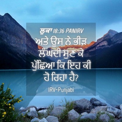 Picture 04 - ਲੂਕਾ 18:36 PANIRV - ਅਤੇ ਉਸ ਨੇ ਭੀੜ ਲੰਘਦੀ - Bible Verse Picture