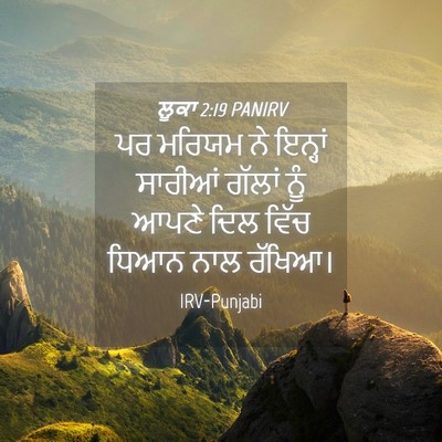 Picture 04 - ਲੂਕਾ 2:19 PANIRV - ਪਰ ਮਰਿਯਮ ਨੇ ਇਨ੍ਹਾਂ - Bible Verse Picture