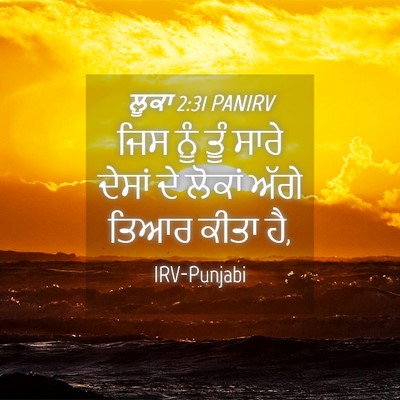 Picture 04 - ਲੂਕਾ 2:31 PANIRV - ਜਿਸ ਨੂੰ ਤੂੰ ਸਾਰੇ - Bible Verse Picture