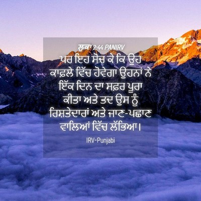 Picture 04 - ਲੂਕਾ 2:44 PANIRV - ਪਰ ਇਹ ਸੋਚ ਕੇ ਕਿ ਉਹ - Bible Verse Picture