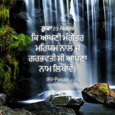 Picture 04 - ਲੂਕਾ 2:5 PANIRV - ਕਿ ਆਪਣੀ ਮੰਗੇਤਰ - Bible Verse Picture