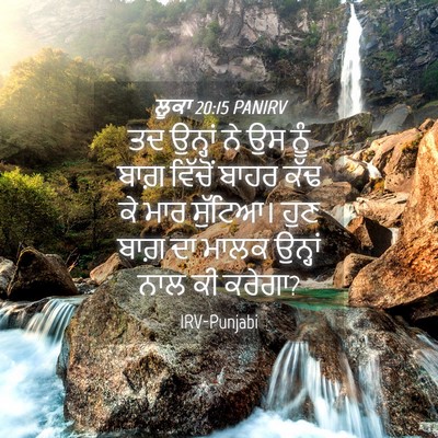 Picture 04 - ਲੂਕਾ 20:15 PANIRV - ਤਦ ਉਨ੍ਹਾਂ ਨੇ ਉਸ ਨੂੰ - Bible Verse Picture