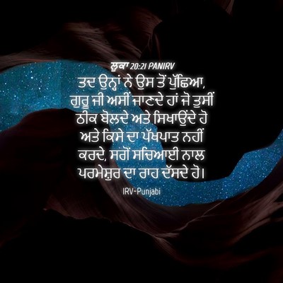 Picture 04 - ਲੂਕਾ 20:21 PANIRV - ਤਦ ਉਨ੍ਹਾਂ ਨੇ ਉਸ ਤੋਂ - Bible Verse Picture