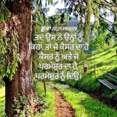 Picture 04 - ਲੂਕਾ 20:25 PANIRV - ਤਦ ਉਸ ਨੇ ਉਨ੍ਹਾਂ ਨੂੰ - Bible Verse Picture