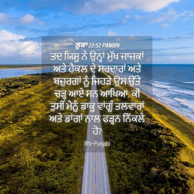 Picture 04 - ਲੂਕਾ 22:52 PANIRV - ਤਦ ਯਿਸੂ ਨੇ ਉਨ੍ਹਾਂ - Bible Verse Picture