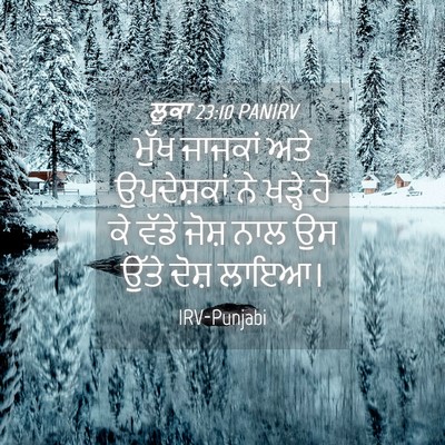 Picture 04 - ਲੂਕਾ 23:10 PANIRV - ਮੁੱਖ ਜਾਜਕਾਂ ਅਤੇ - Bible Verse Picture