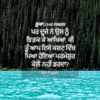 Picture 04 - ਲੂਕਾ 23:40 PANIRV - ਪਰ ਦੂਜੇ ਨੇ ਉਸ ਨੂੰ - Bible Verse Picture