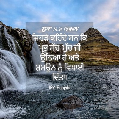 Picture 04 - ਲੂਕਾ 24:34 PANIRV - ਜਿਹੜੇ ਕਹਿੰਦੇ ਸਨ ਕਿ - Bible Verse Picture