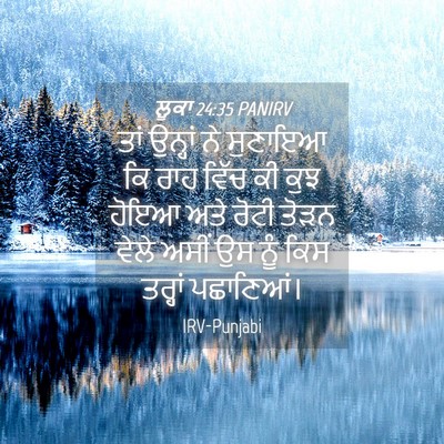 Picture 04 - ਲੂਕਾ 24:35 PANIRV - ਤਾਂ ਉਨ੍ਹਾਂ ਨੇ - Bible Verse Picture