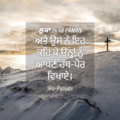 Picture 04 - ਲੂਕਾ 24:40 PANIRV - ਅਤੇ ਉਸ ਨੇ ਇਹ ਕਹਿ ਕੇ - Bible Verse Picture