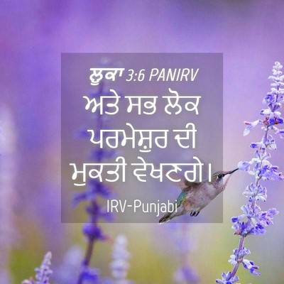 Picture 04 - ਲੂਕਾ 3:6 PANIRV - ਅਤੇ ਸਭ ਲੋਕ - Bible Verse Picture