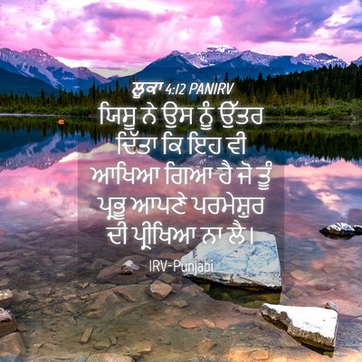 Picture 04 - ਲੂਕਾ 4:12 PANIRV - ਯਿਸੂ ਨੇ ਉਸ ਨੂੰ ਉੱਤਰ - Bible Verse Picture