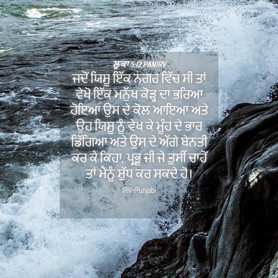 Picture 04 - ਲੂਕਾ 5:12 PANIRV - ਜਦੋਂ ਯਿਸੂ ਇੱਕ ਨਗਰ - Bible Verse Picture