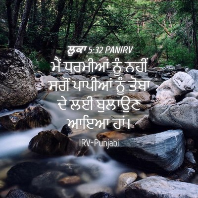 Picture 04 - ਲੂਕਾ 5:32 PANIRV - ਮੈਂ ਧਰਮੀਆਂ ਨੂੰ - Bible Verse Picture