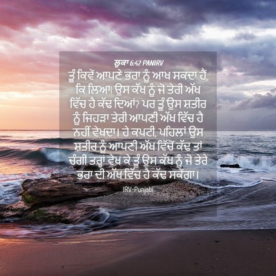 Picture 04 - ਲੂਕਾ 6:42 PANIRV - ਤੂੰ ਕਿਵੇਂ ਆਪਣੇ ਭਰਾ - Bible Verse Picture