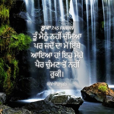 Picture 04 - ਲੂਕਾ 7:45 PANIRV - ਤੂੰ ਮੈਨੂੰ ਨਹੀਂ - Bible Verse Picture