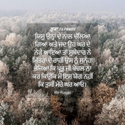 Picture 04 - ਲੂਕਾ 7:6 PANIRV - ਯਿਸੂ ਉਨ੍ਹਾਂ ਦੇ ਨਾਲ - Bible Verse Picture
