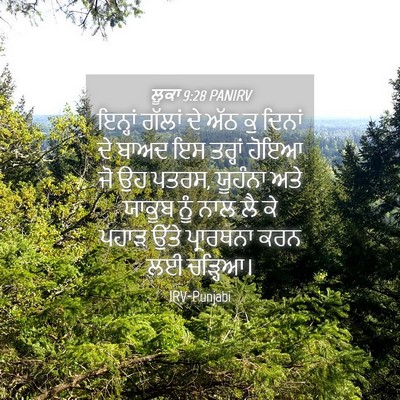 Picture 04 - ਲੂਕਾ 9:28 PANIRV - ਇਨ੍ਹਾਂ ਗੱਲਾਂ ਦੇ - Bible Verse Picture