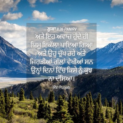 Picture 04 - ਲੂਕਾ 9:36 PANIRV - ਅਤੇ ਇਹ ਅਵਾਜ਼ ਹੁੰਦੇ - Bible Verse Picture