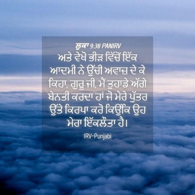 Picture 04 - ਲੂਕਾ 9:38 PANIRV - ਅਤੇ ਵੇਖੋ ਭੀੜ - Bible Verse Picture