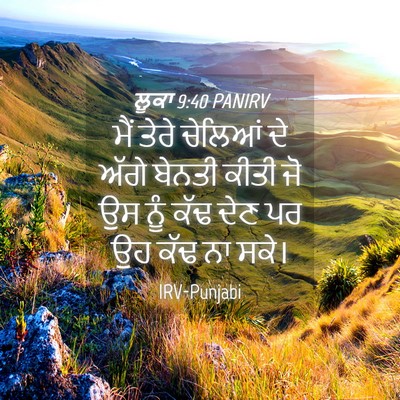 Picture 04 - ਲੂਕਾ 9:40 PANIRV - ਮੈਂ ਤੇਰੇ ਚੇਲਿਆਂ ਦੇ - Bible Verse Picture