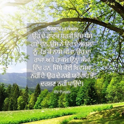 Picture 04 - ਵਿਰਲਾਪ 2:9 PANIRV - ਉਹ ਦੇ ਫਾਟਕ ਧਰਤੀ - Bible Verse Picture