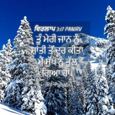 Picture 04 - ਵਿਰਲਾਪ 3:17 PANIRV - ਤੂੰ ਮੇਰੀ ਜਾਨ ਨੂੰ - Bible Verse Picture