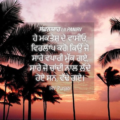 Picture 04 - ਸਫ਼ਨਯਾਹ 1:11 PANIRV - ਹੇ ਮਕਤੇਸ਼ ਦੇ ਵਾਸੀਓ, - Bible Verse Picture
