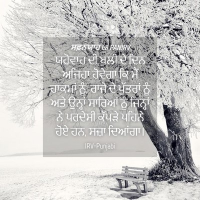 Picture 04 - ਸਫ਼ਨਯਾਹ 1:8 PANIRV - ਯਹੋਵਾਹ ਦੀ ਬਲੀ ਦੇ - Bible Verse Picture