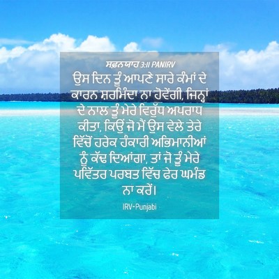 Picture 04 - ਸਫ਼ਨਯਾਹ 3:11 PANIRV - ਉਸ ਦਿਨ ਤੂੰ ਆਪਣੇ - Bible Verse Picture