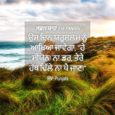 Picture 04 - ਸਫ਼ਨਯਾਹ 3:16 PANIRV - ਉਸ ਦਿਨ ਯਰੂਸ਼ਲਮ ਨੂੰ - Bible Verse Picture