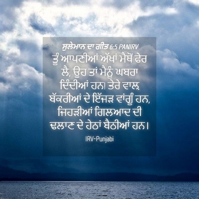 Picture 04 - ਸੁਲੇਮਾਨ ਦਾ ਗੀਤ 6:5 PANIRV - ਤੂੰ ਆਪਣੀਆਂ ਅੱਖਾਂ - Bible Verse Picture