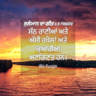 Picture 04 - ਸੁਲੇਮਾਨ ਦਾ ਗੀਤ 6:8 PANIRV - ਸੱਠ ਰਾਣੀਆਂ ਅਤੇ - Bible Verse Picture