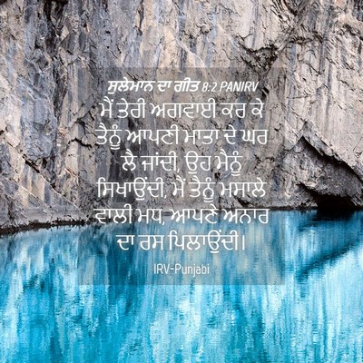 Picture 04 - ਸੁਲੇਮਾਨ ਦਾ ਗੀਤ 8:2 PANIRV - ਮੈਂ ਤੇਰੀ ਅਗਵਾਈ ਕਰ - Bible Verse Picture