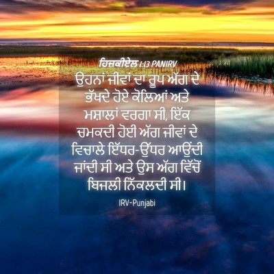Picture 04 - ਹਿਜ਼ਕੀਏਲ 1:13 PANIRV - ਉਹਨਾਂ ਜੀਵਾਂ ਦਾ ਰੂਪ - Bible Verse Picture