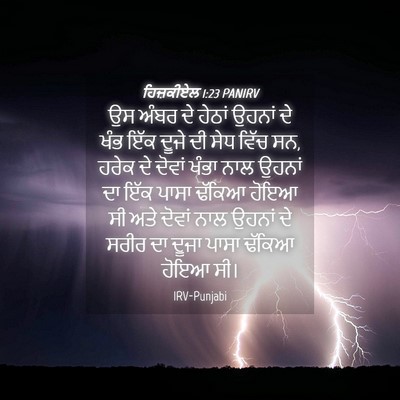 Picture 04 - ਹਿਜ਼ਕੀਏਲ 1:23 PANIRV - ਉਸ ਅੰਬਰ ਦੇ ਹੇਠਾਂ - Bible Verse Picture
