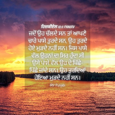 Picture 04 - ਹਿਜ਼ਕੀਏਲ 10:11 PANIRV - ਜਦੋਂ ਉਹ ਚੱਲਦੇ ਸਨ - Bible Verse Picture