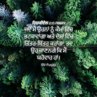 Picture 04 - ਹਿਜ਼ਕੀਏਲ 12:15 PANIRV - ਜਦੋਂ ਮੈਂ ਉਹਨਾਂ ਨੂੰ - Bible Verse Picture